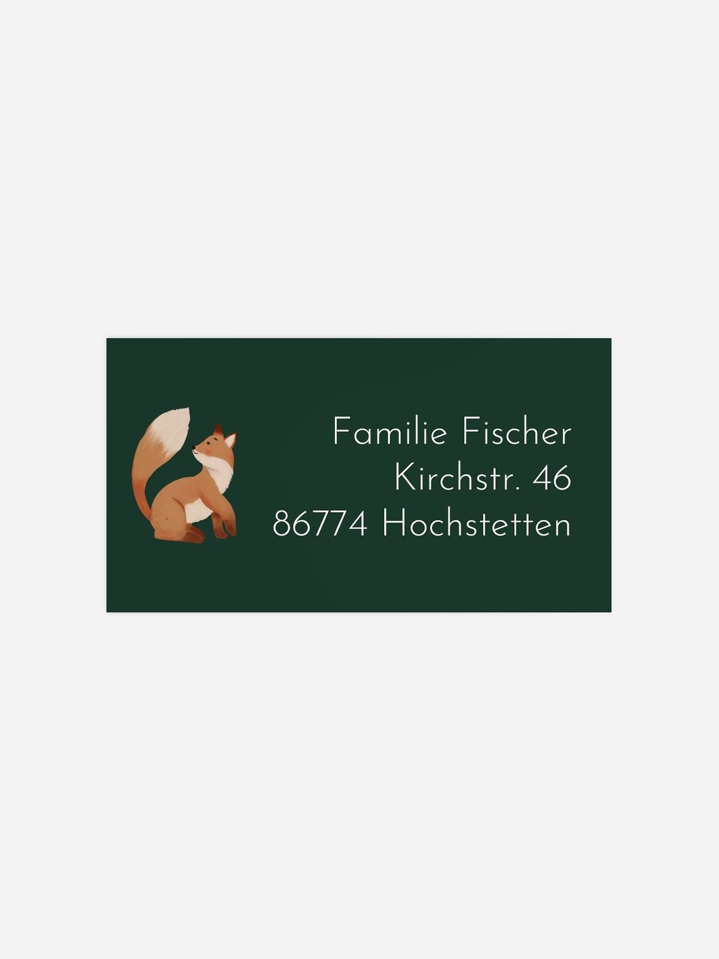 Empfängeraufkleber Geburt Waldtiere