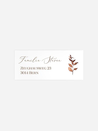 Absenderaufkleber Geburt Trockenblumen