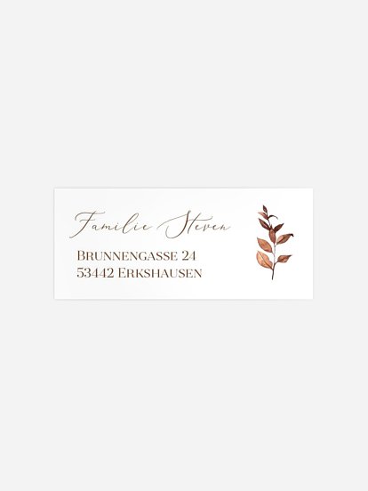 Absenderaufkleber Geburt Trockenblumen