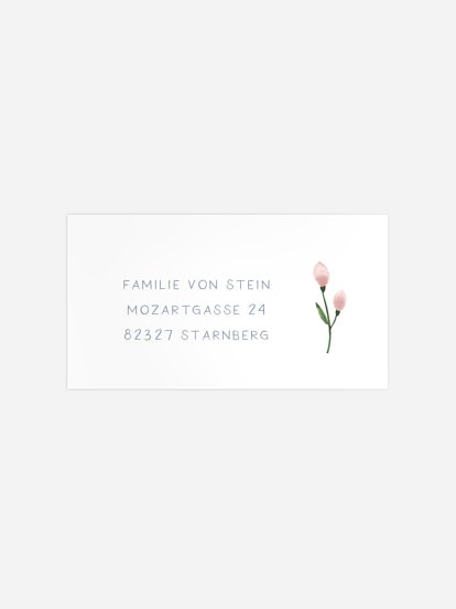 Empfängeraufkleber Geburt Butterfly Wreath