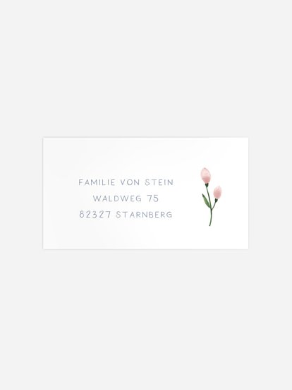 Empfängeraufkleber Geburt Butterfly Wreath