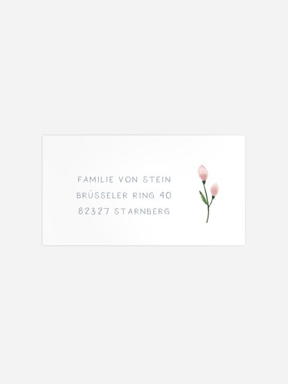 Empfängeraufkleber Geburt Butterfly Wreath