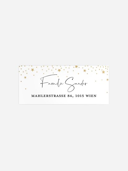 Absenderaufkleber Geburt Wunderkugel