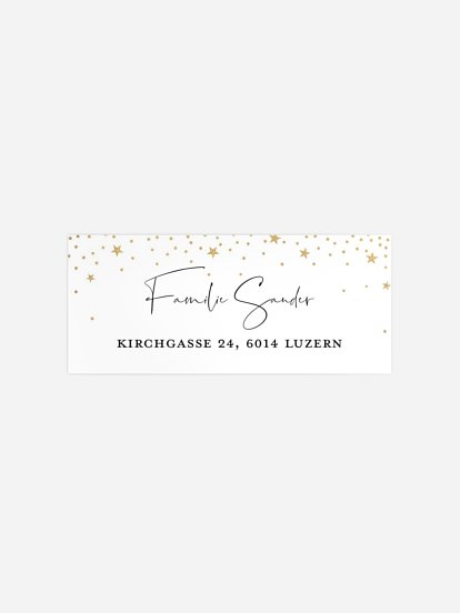 Absenderaufkleber Geburt Wunderkugel