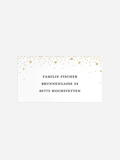 Empfängeraufkleber Geburt Wunderkugel