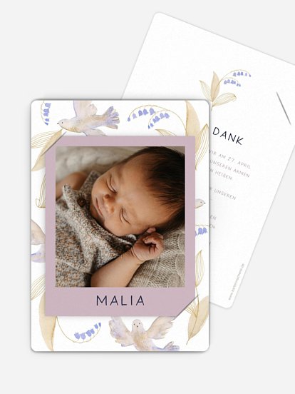 Geburtskarte Lovely Birds