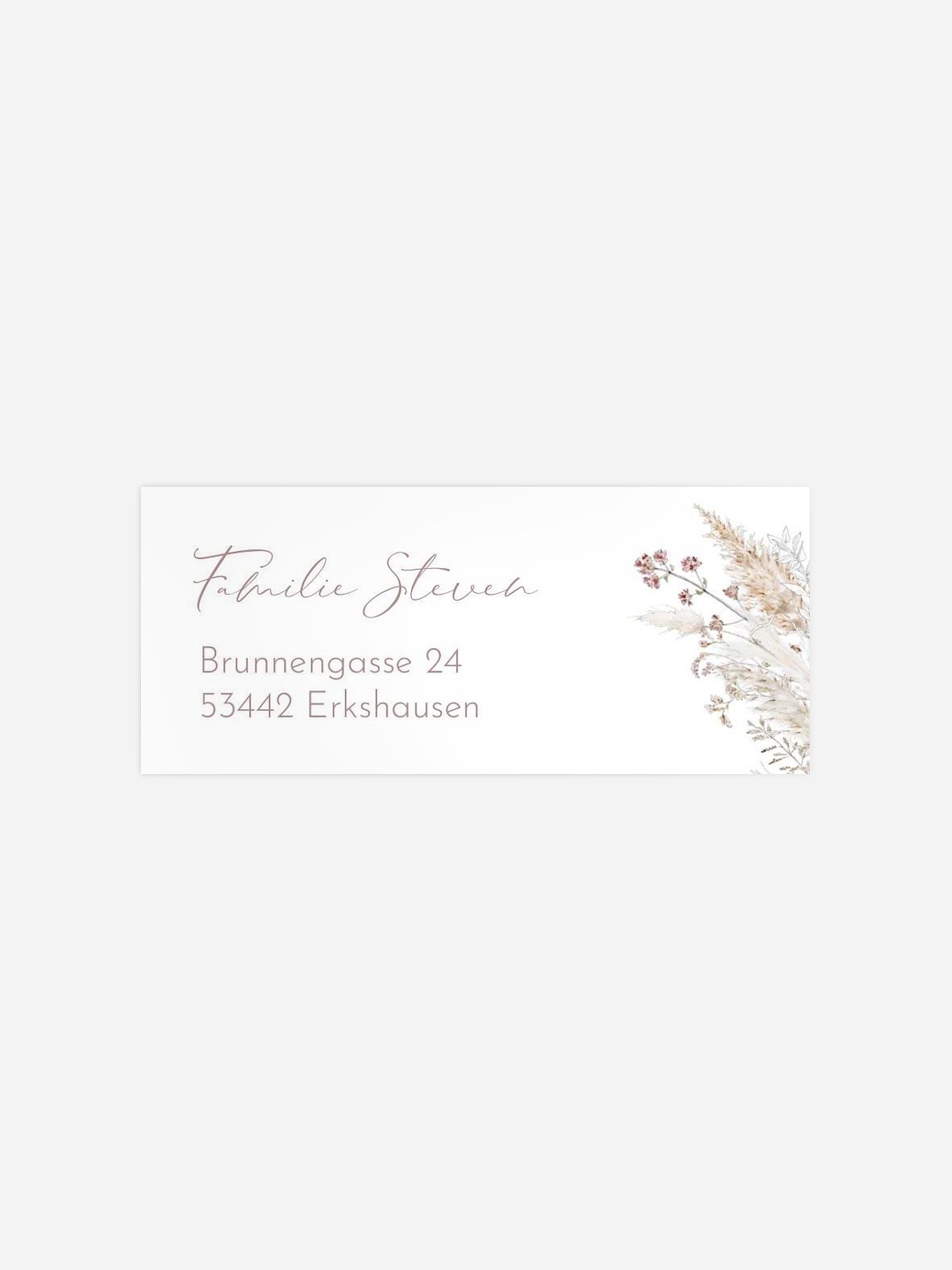 Absenderaufkleber Geburt Filigrane Blumen