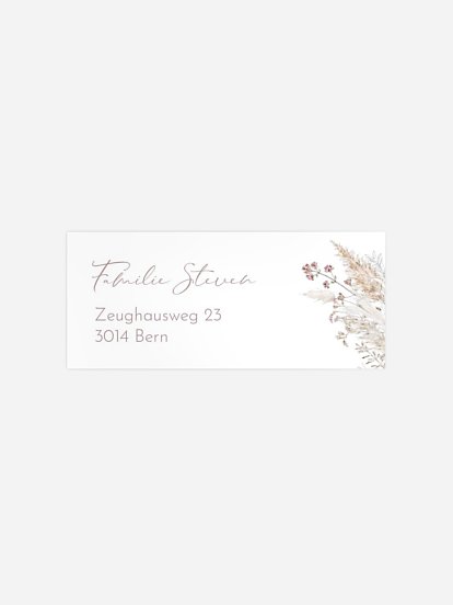 Absenderaufkleber Geburt Filigrane Blumen