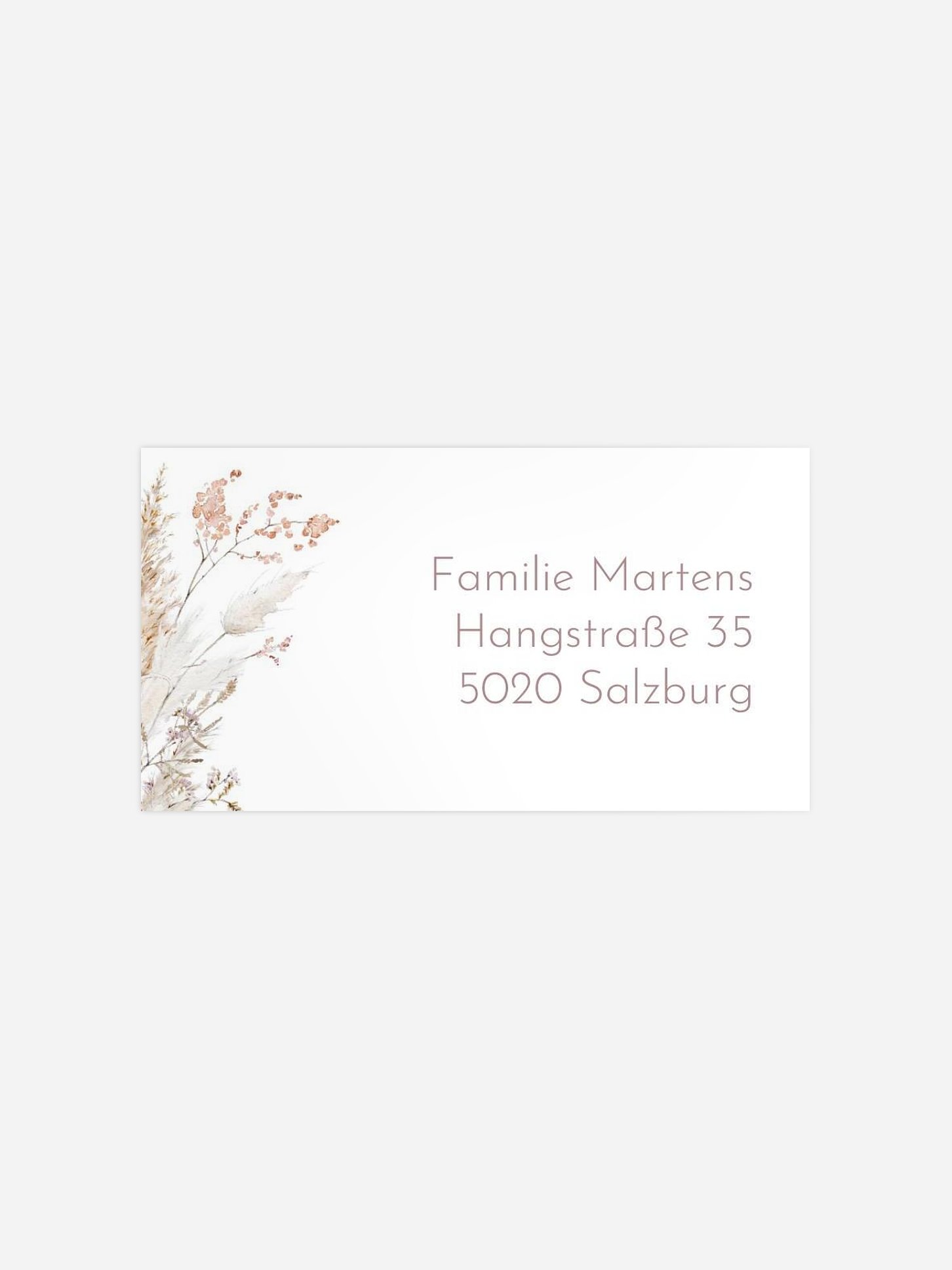 Empfängeraufkleber Geburt Filigrane Blumen