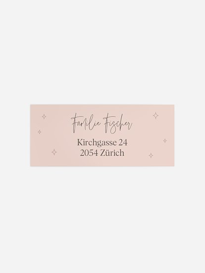 Absenderaufkleber Geburt Sparkling Wonder