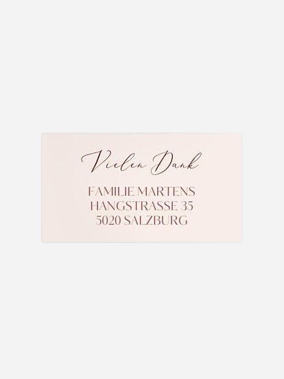 Empfängeraufkleber Geburt Floraler Kranz