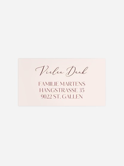 Empfängeraufkleber Geburt Floraler Kranz