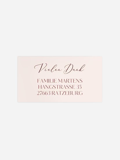 Empfängeraufkleber Geburt Floraler Kranz