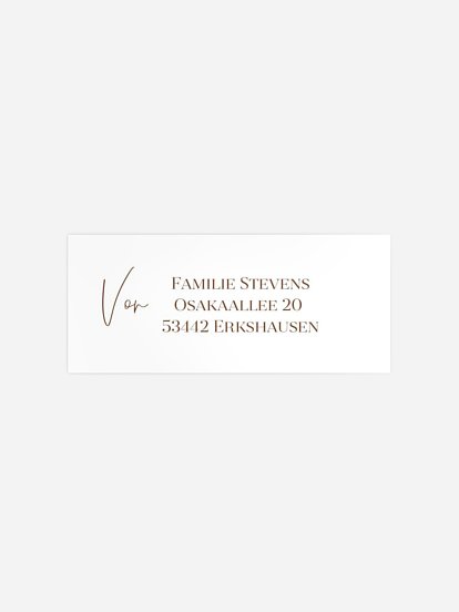 Absenderaufkleber Geburt Boho Flowers