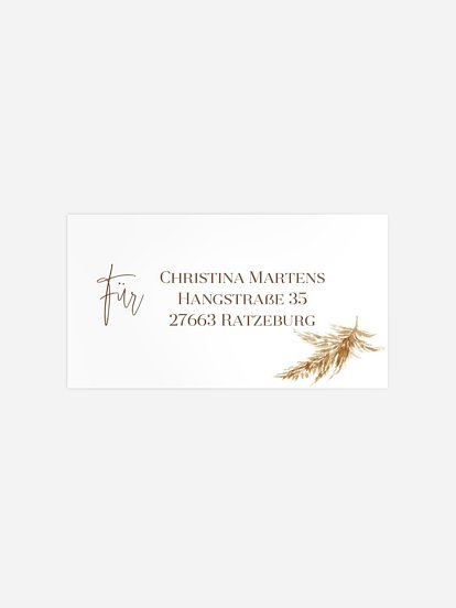 Empfängeraufkleber Geburt Boho Flowers