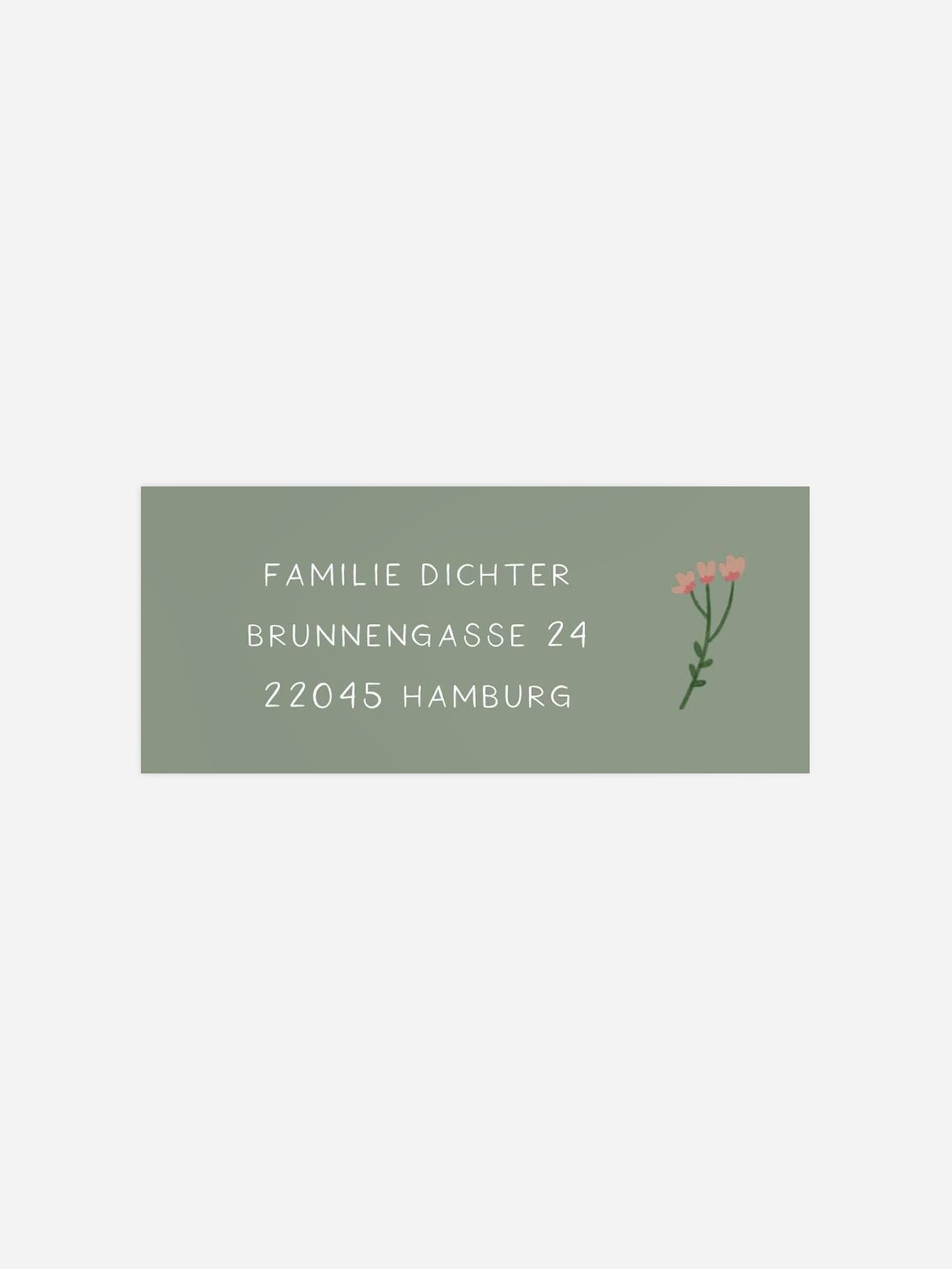 Absenderaufkleber Geburt Frühlingsblumen