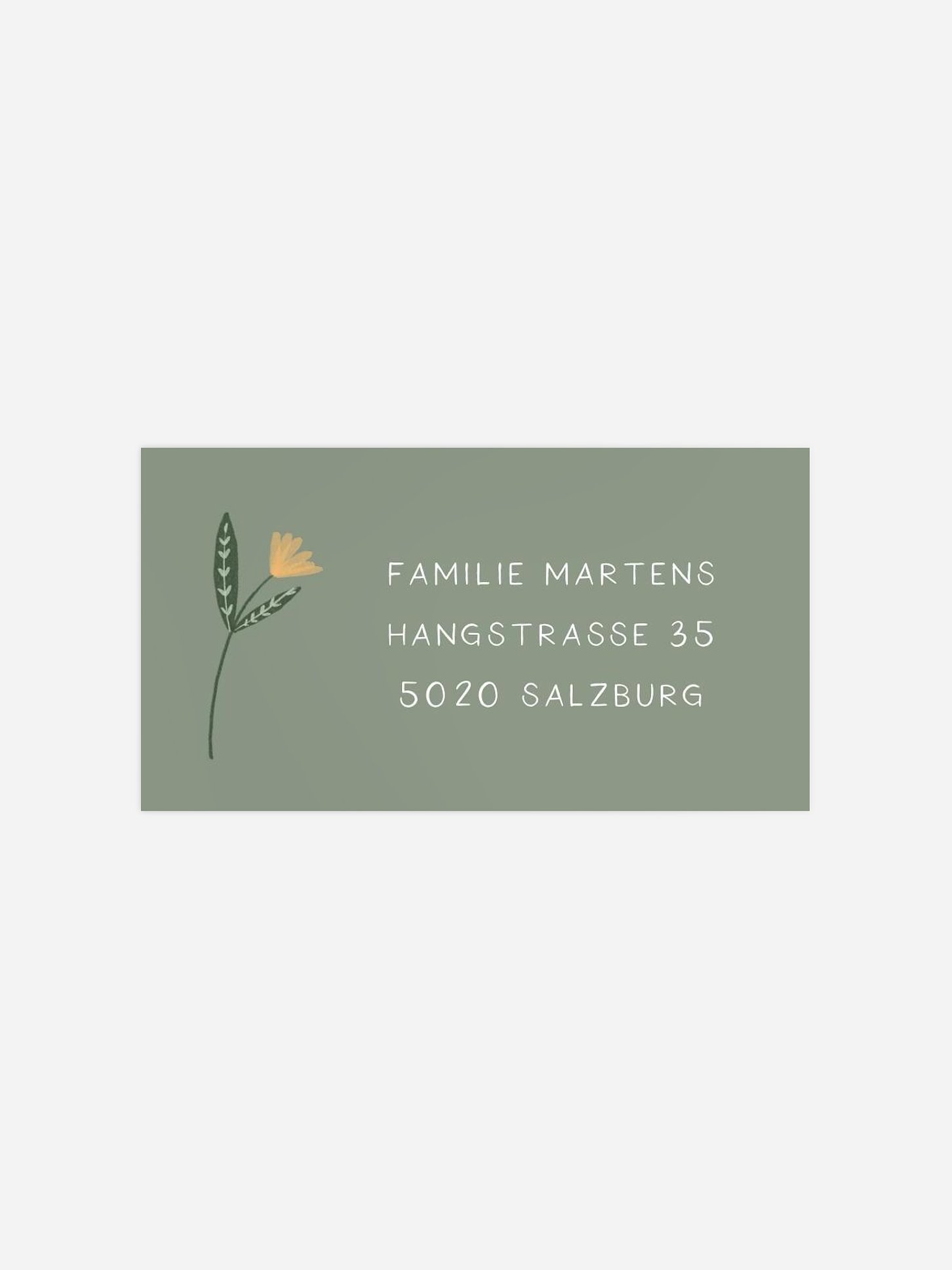 Empfängeraufkleber Geburt Frühlingsblumen