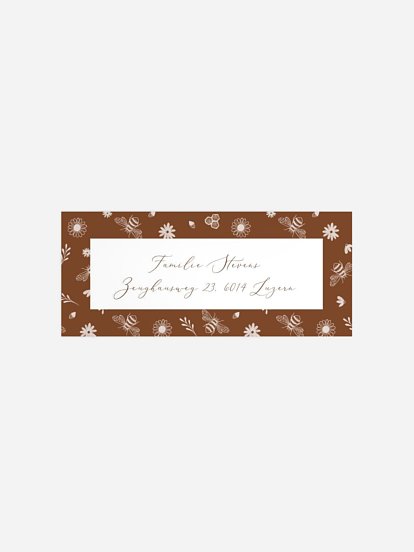 Absenderaufkleber Geburt Beefarm