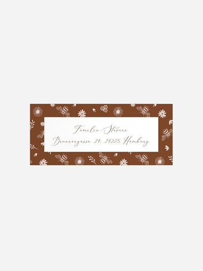 Absenderaufkleber Geburt Beefarm