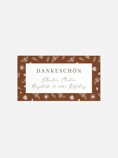 Empfängeraufkleber Geburt Beefarm