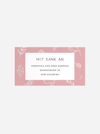 Empfängeraufkleber Geburt Birds And Blooms