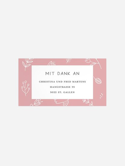 Empfängeraufkleber Geburt Birds And Blooms