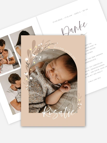 Geburtskarte Meadow Blossoms