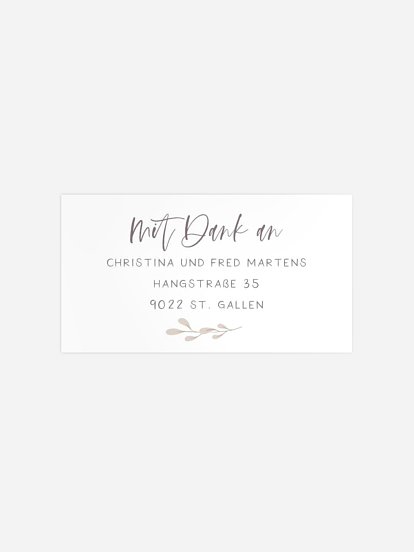 Empfängeraufkleber Geburt Meadow Blossoms