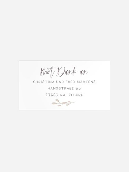 Empfängeraufkleber Geburt Meadow Blossoms