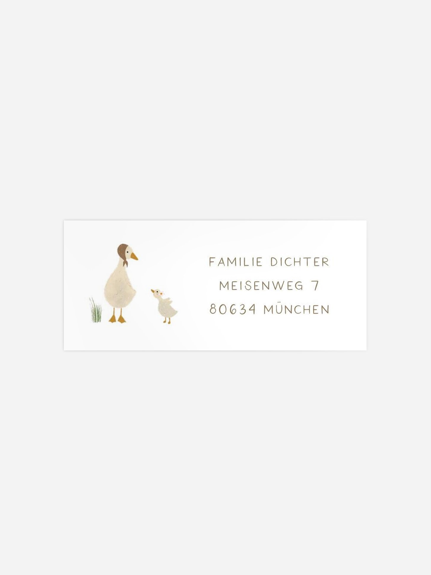 Absenderaufkleber Geburt Goosefamily