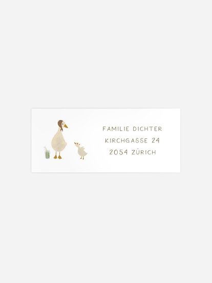 Absenderaufkleber Geburt Goosefamily