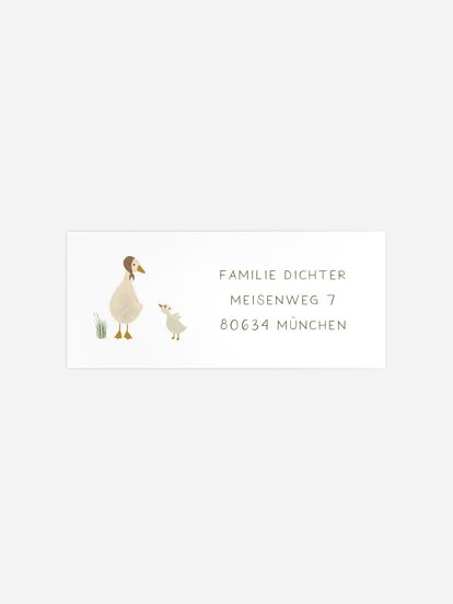 Absenderaufkleber Geburt Goosefamily