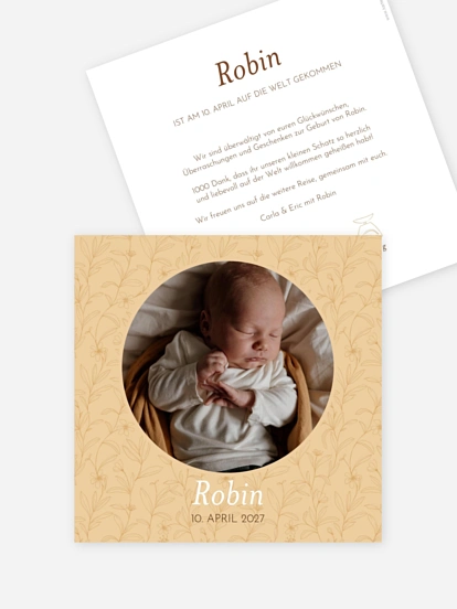 Geburtskarte Tiny Blooms