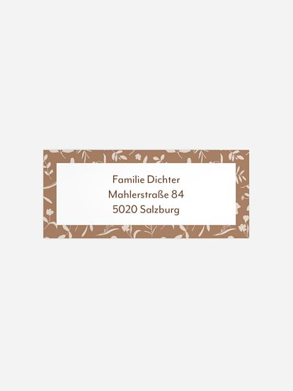 Absenderaufkleber Geburt Little Garden