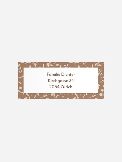 Absenderaufkleber Geburt Little Garden