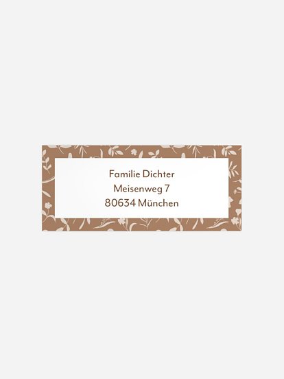 Absenderaufkleber Geburt Little Garden