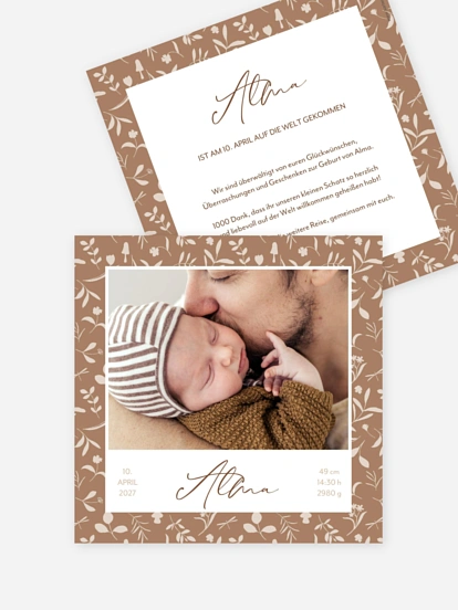 Geburtskarte Little Garden