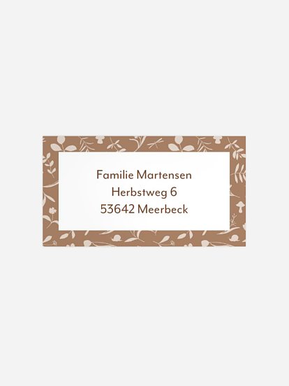 Empfängeraufkleber Geburt Little Garden