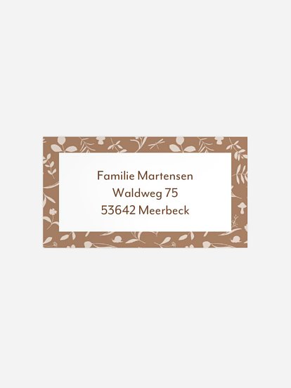 Empfängeraufkleber Geburt Little Garden