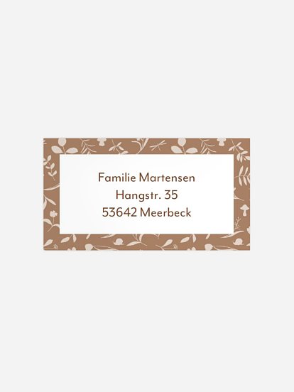 Empfängeraufkleber Geburt Little Garden