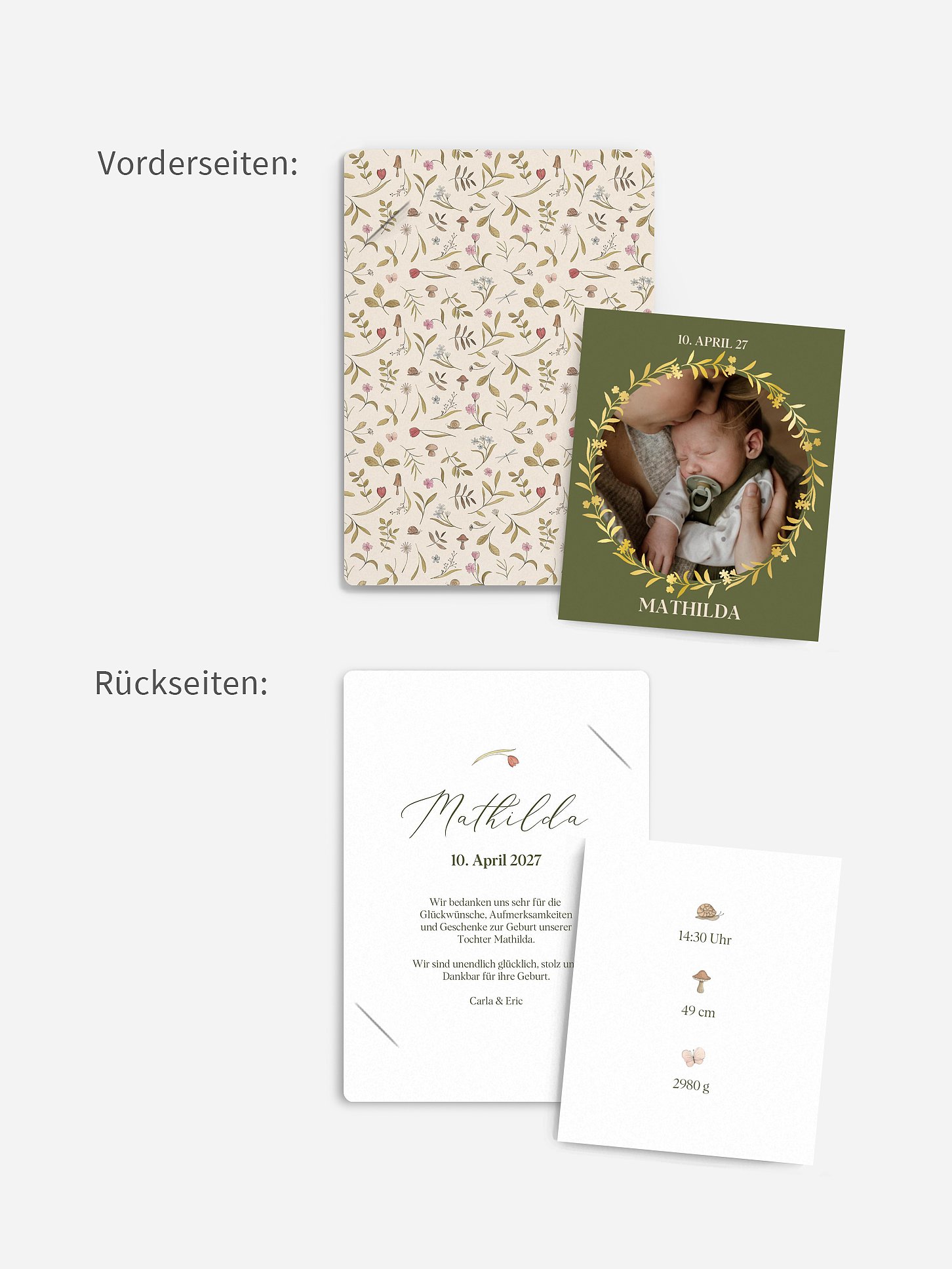 Geburtskarte Kleine Wiese