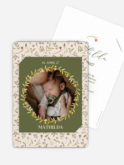 Geburtskarte Kleine Wiese