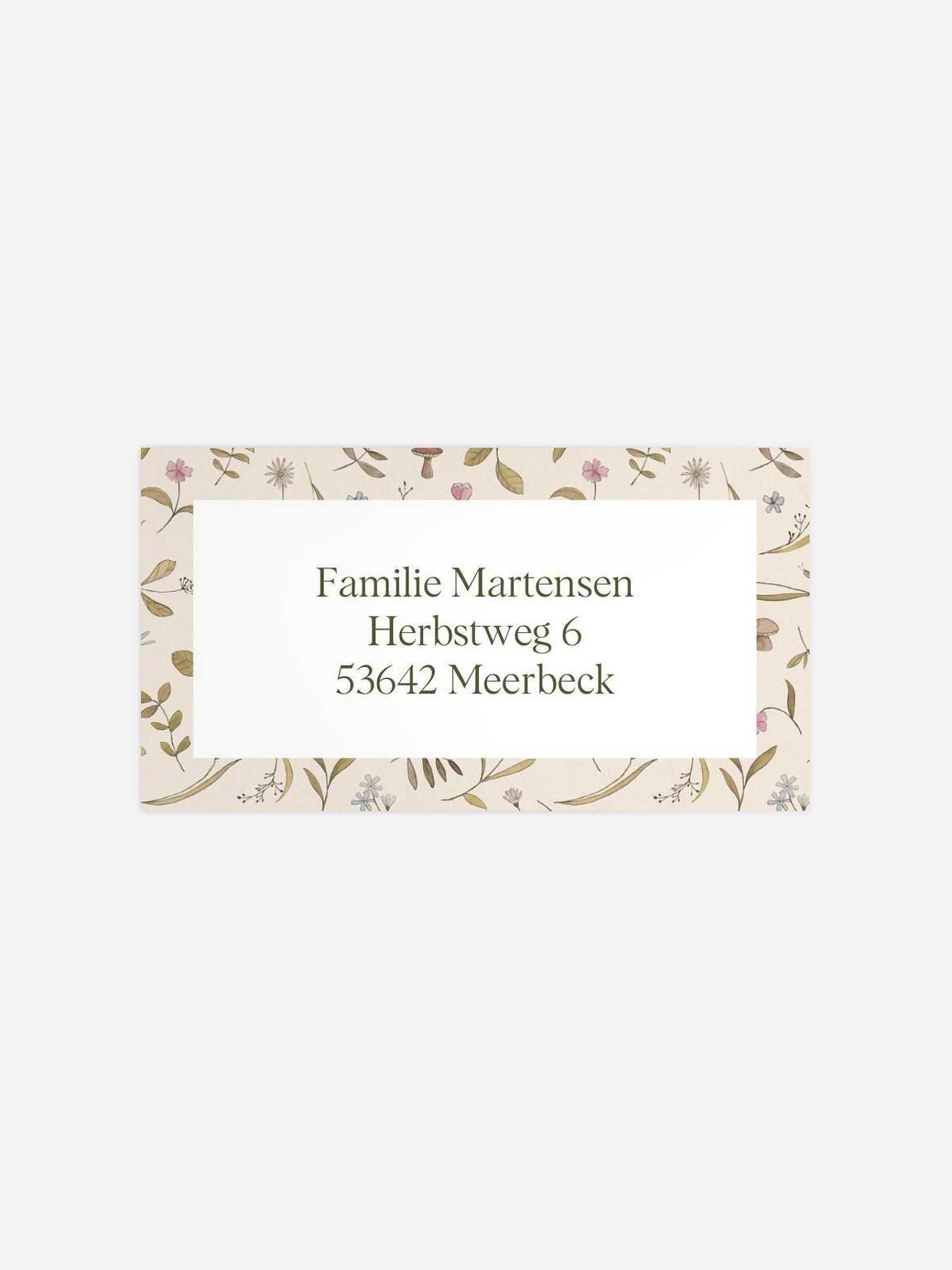 Empfängeraufkleber Geburt Kleine Wiese