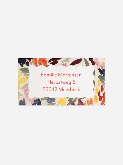 Empfängeraufkleber Geburt Happy Paint