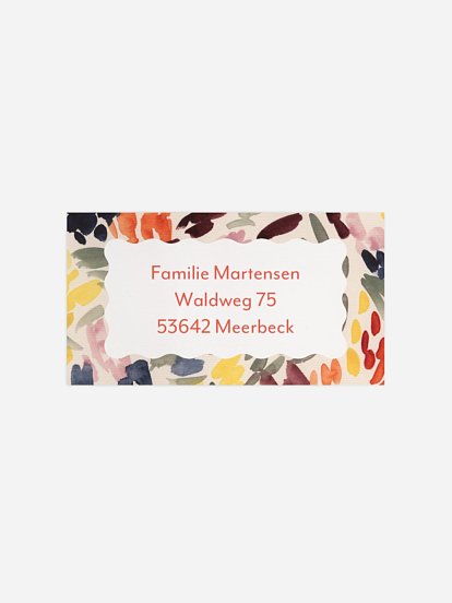 Empfängeraufkleber Geburt Happy Paint