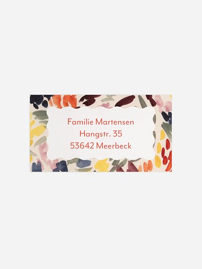 Empfängeraufkleber Geburt Happy Paint