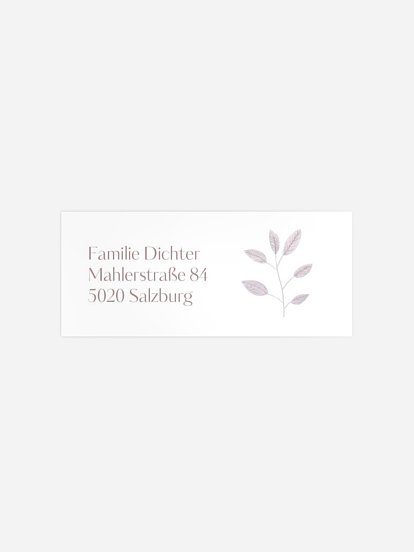 Absenderaufkleber Geburt Bloomy Dream