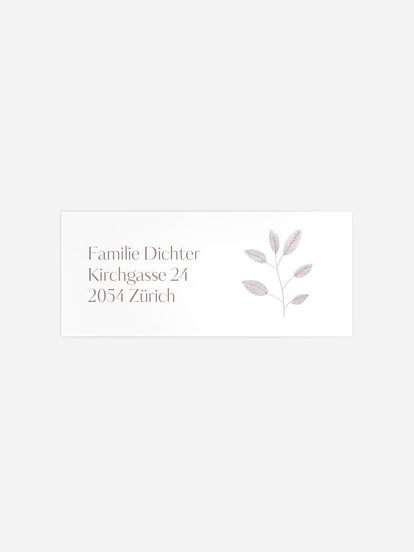 Absenderaufkleber Geburt Bloomy Dream