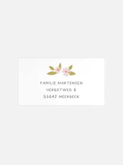 Empfängeraufkleber Geburt Jahreszeitenflug