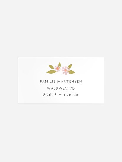 Empfängeraufkleber Geburt Jahreszeitenflug